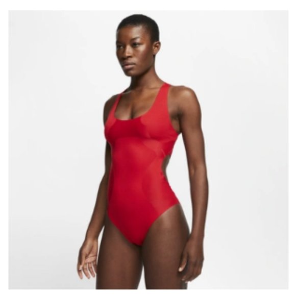 NWT Nike City Ready Red Fitted One Piece Jumpsuit Size Medium